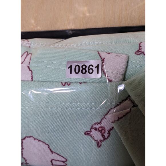 Hot Topic Llama Print Skirt Womens Small Mint Green Swing Pull On Stretch Pocket - Picture 12 of 12